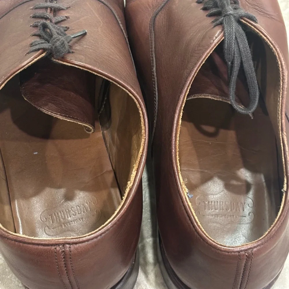 Thursday Boot‎ Co Executive Brown Leather Cap Toe Oxford Dress Shoes Mens 12 US